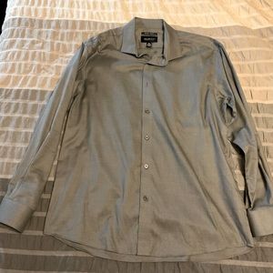 Grey Kenneth Cole Awareness Dress Shirt 17.5-34/35
